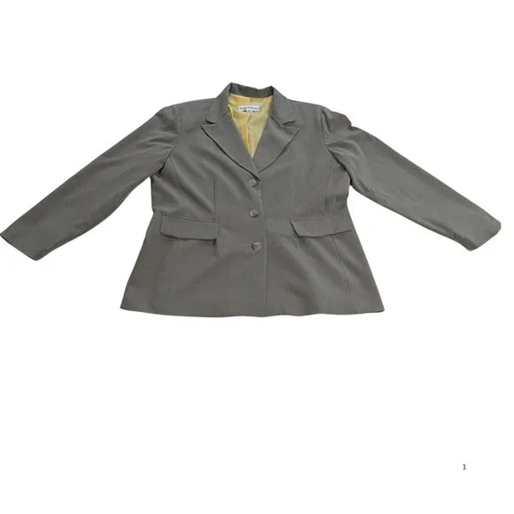 Danny & Nicole New York Blazer Sage Gray / Greenish Gray Size 16P –NWT - Picture 2 of 5